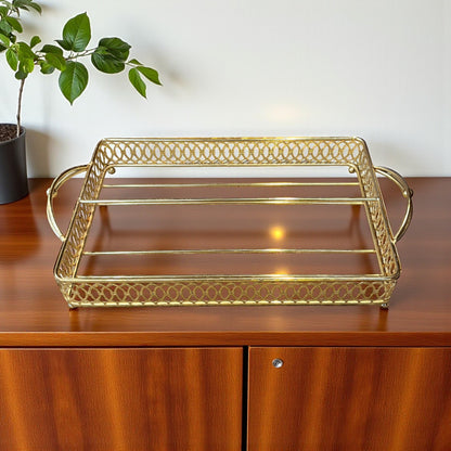 Metallic Gold Tray Set