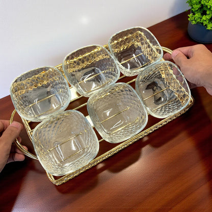 Metallic Gold Tray Set