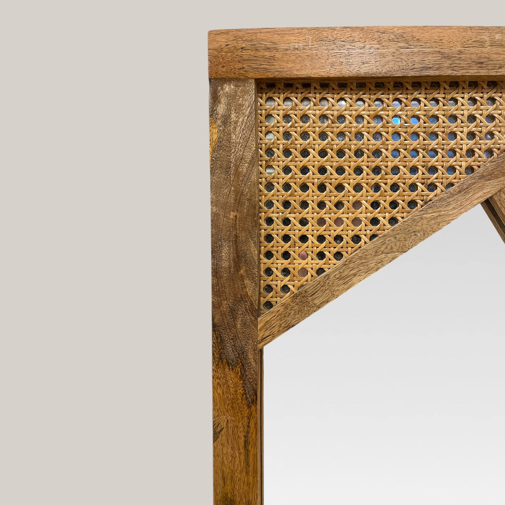 Brown Rattan Mirror