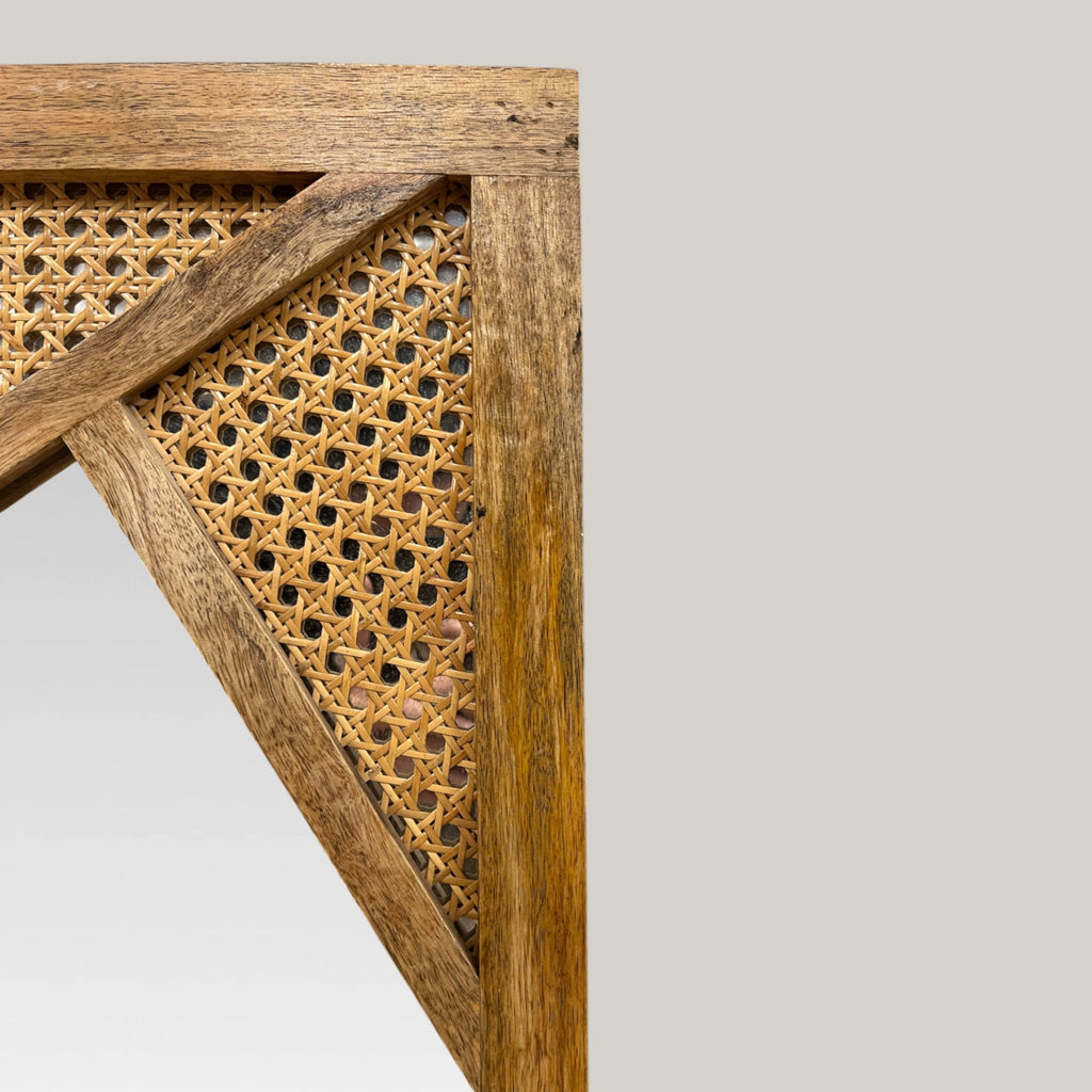 Brown Rattan Mirror