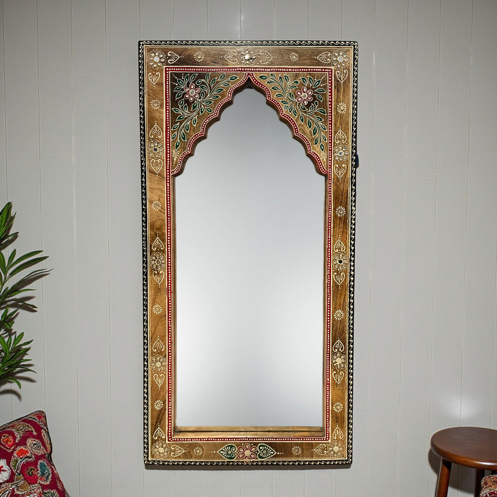 Arch Hand Painted Wall Mirror