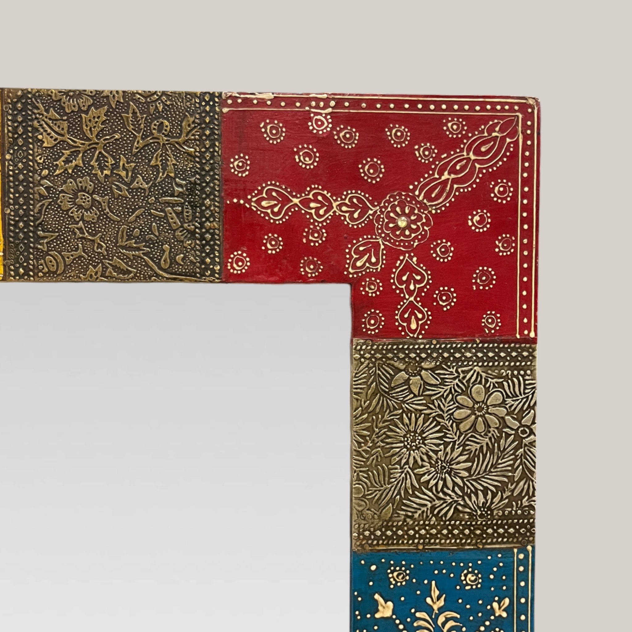 Multicolour Hand-Embossed Mirror