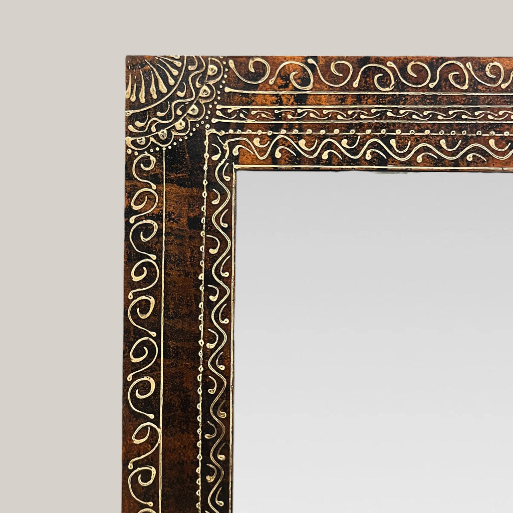 Brown Rectangle Mirror