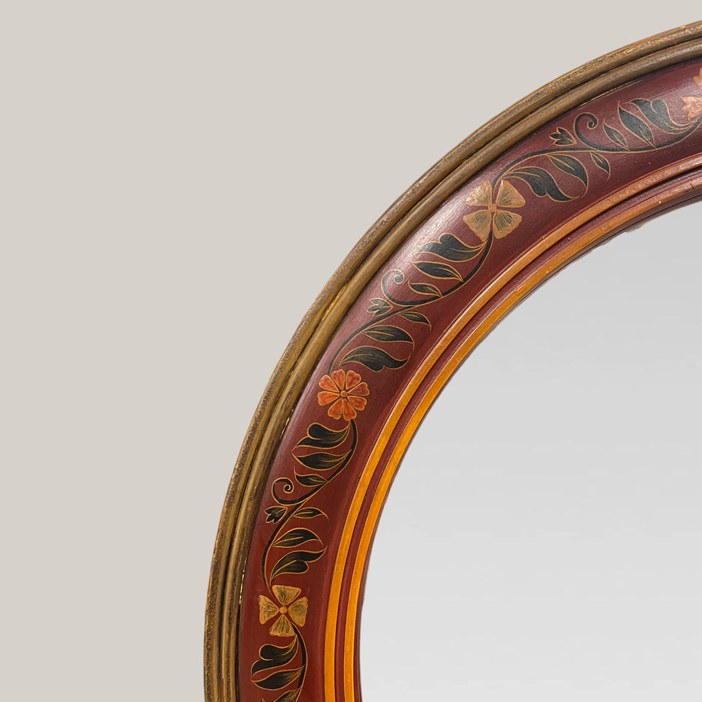 Brown Round Mirror