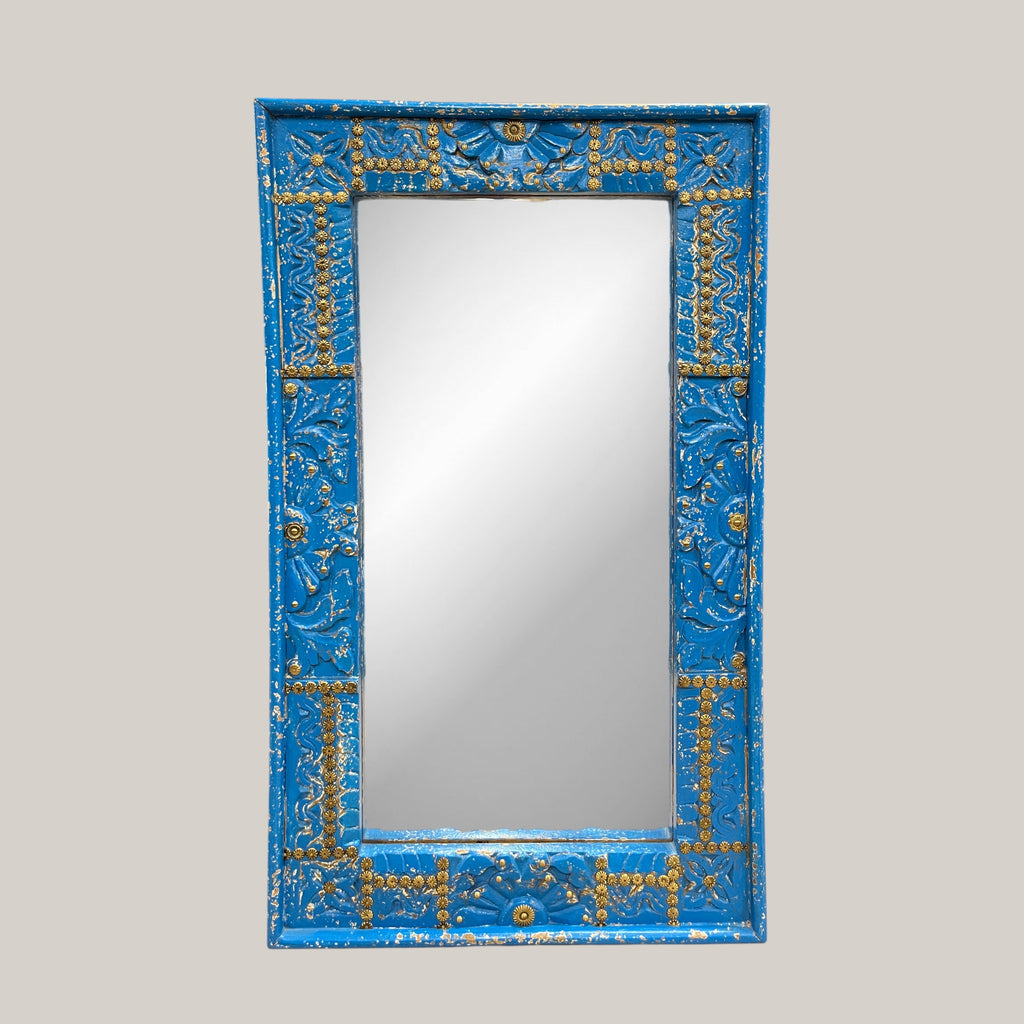 Distressed Blue Mirror