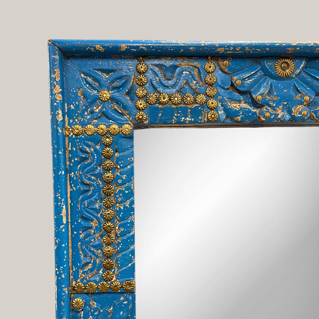 Distressed Blue Mirror
