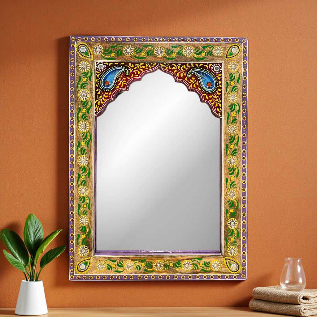 Jharokha Mirror with pearls