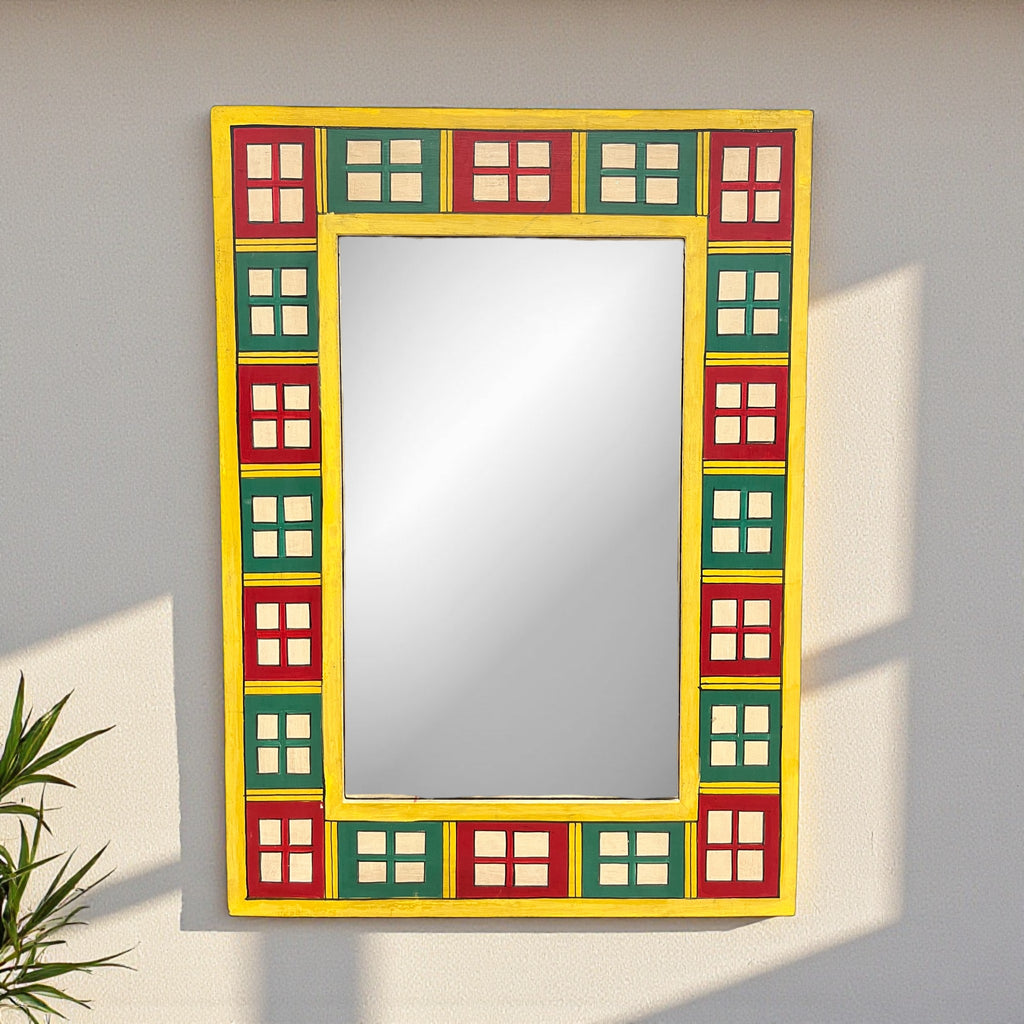 Yellow Mosaic Mirror