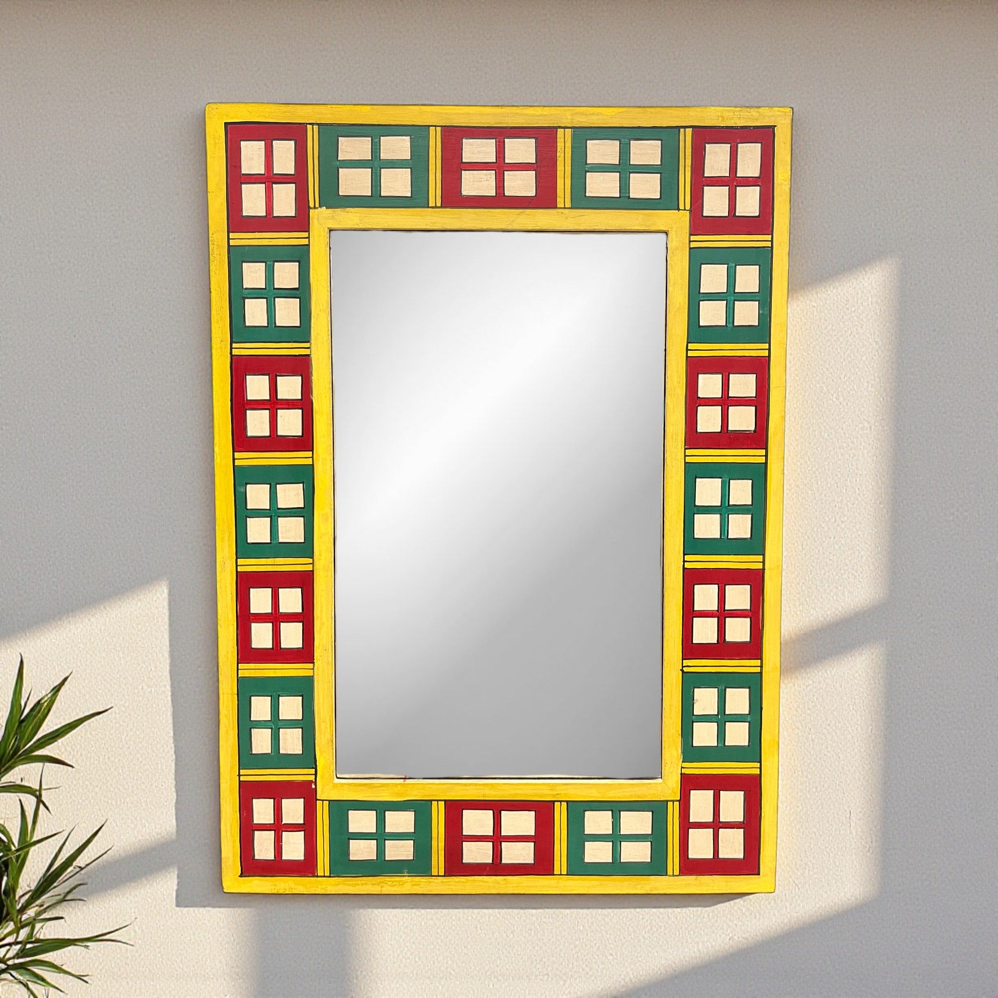 Yellow Mosaic Mirror