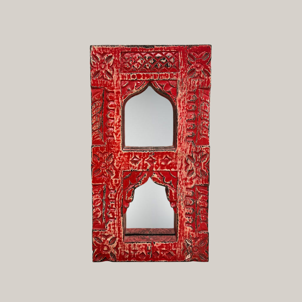 Small Jharokha Mirror (Red)