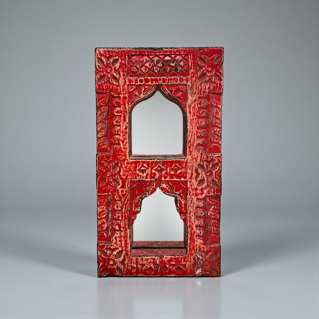 Small Jharokha Mirror (Red)