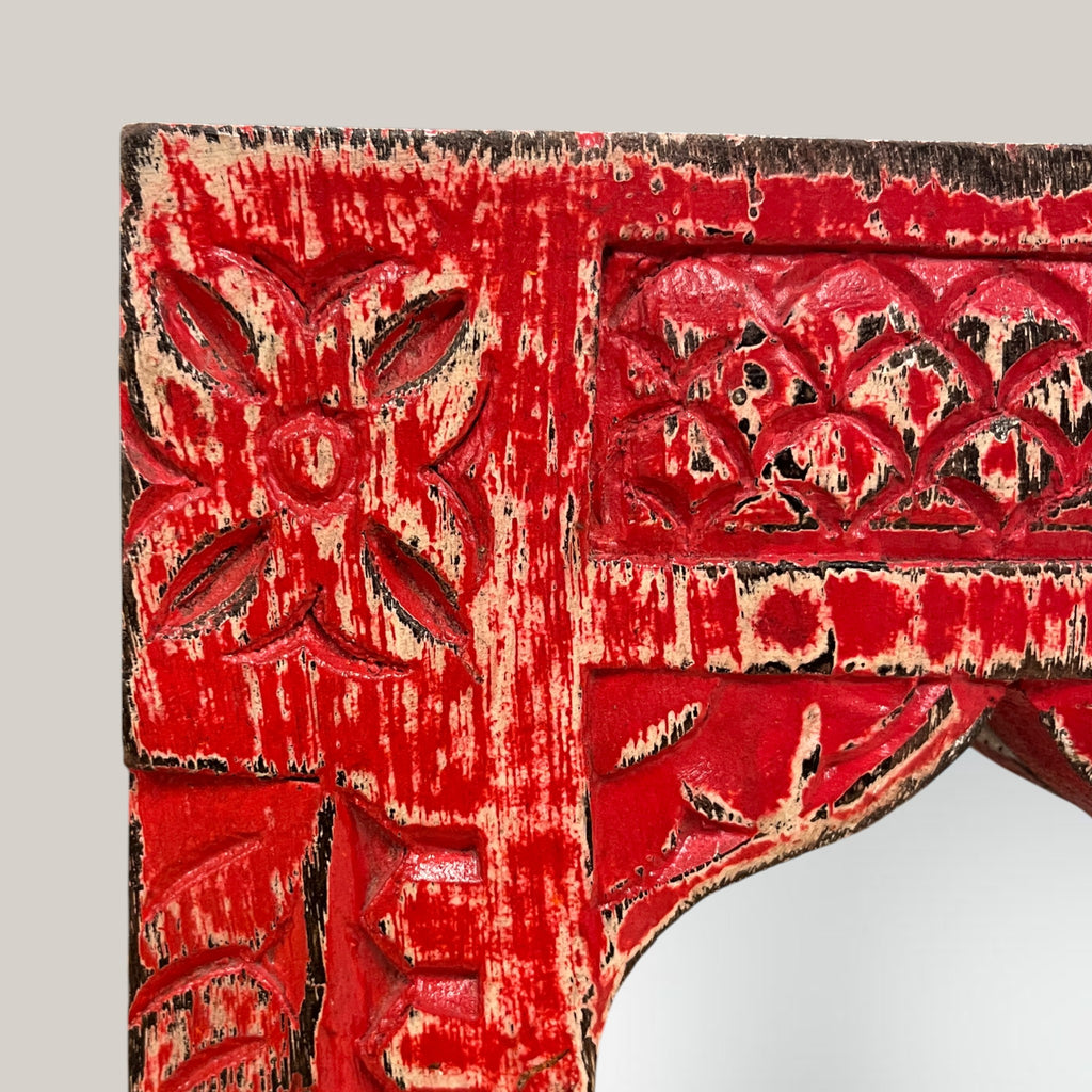 Small Jharokha Mirror (Red)