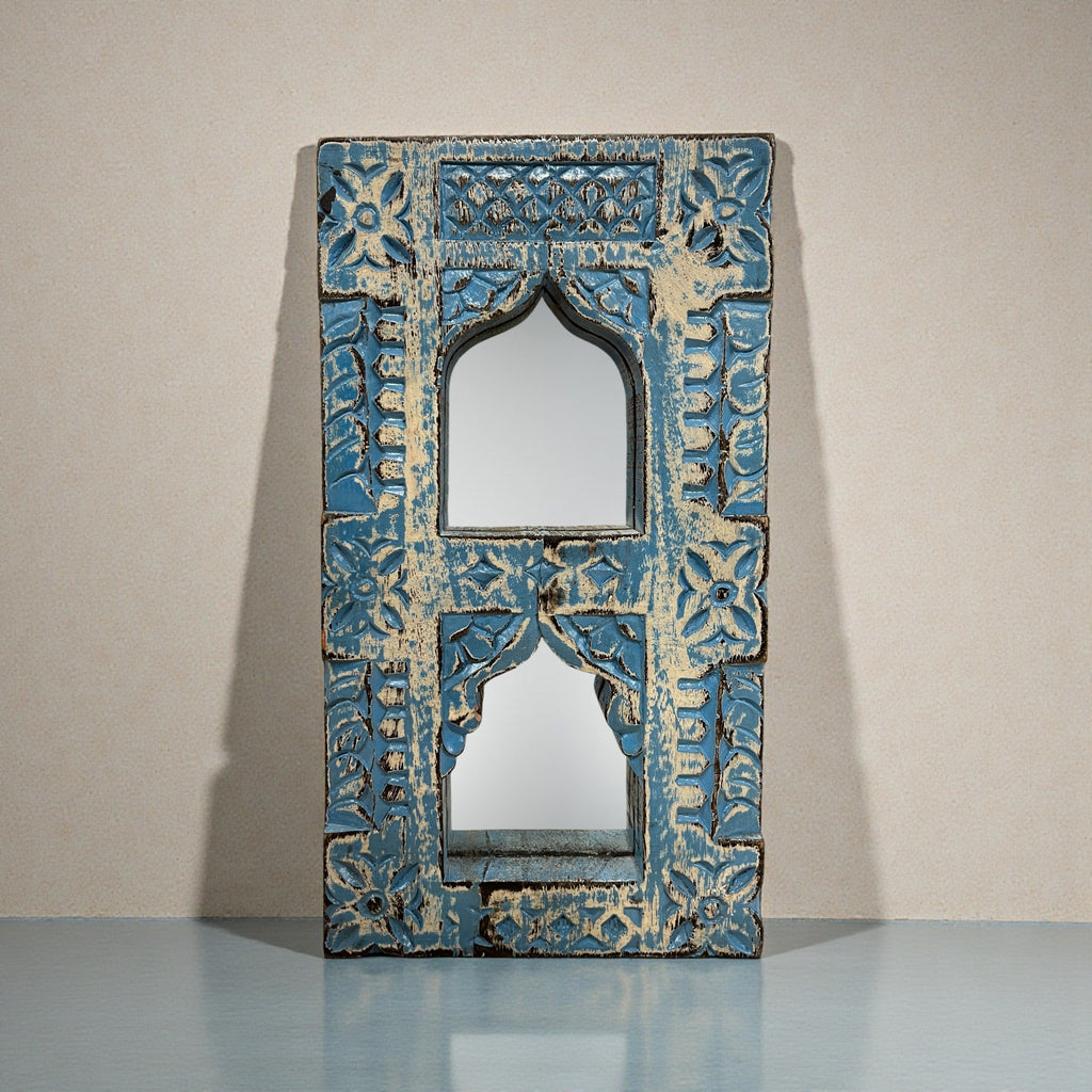 Small Jharokha Mirror (Blue)