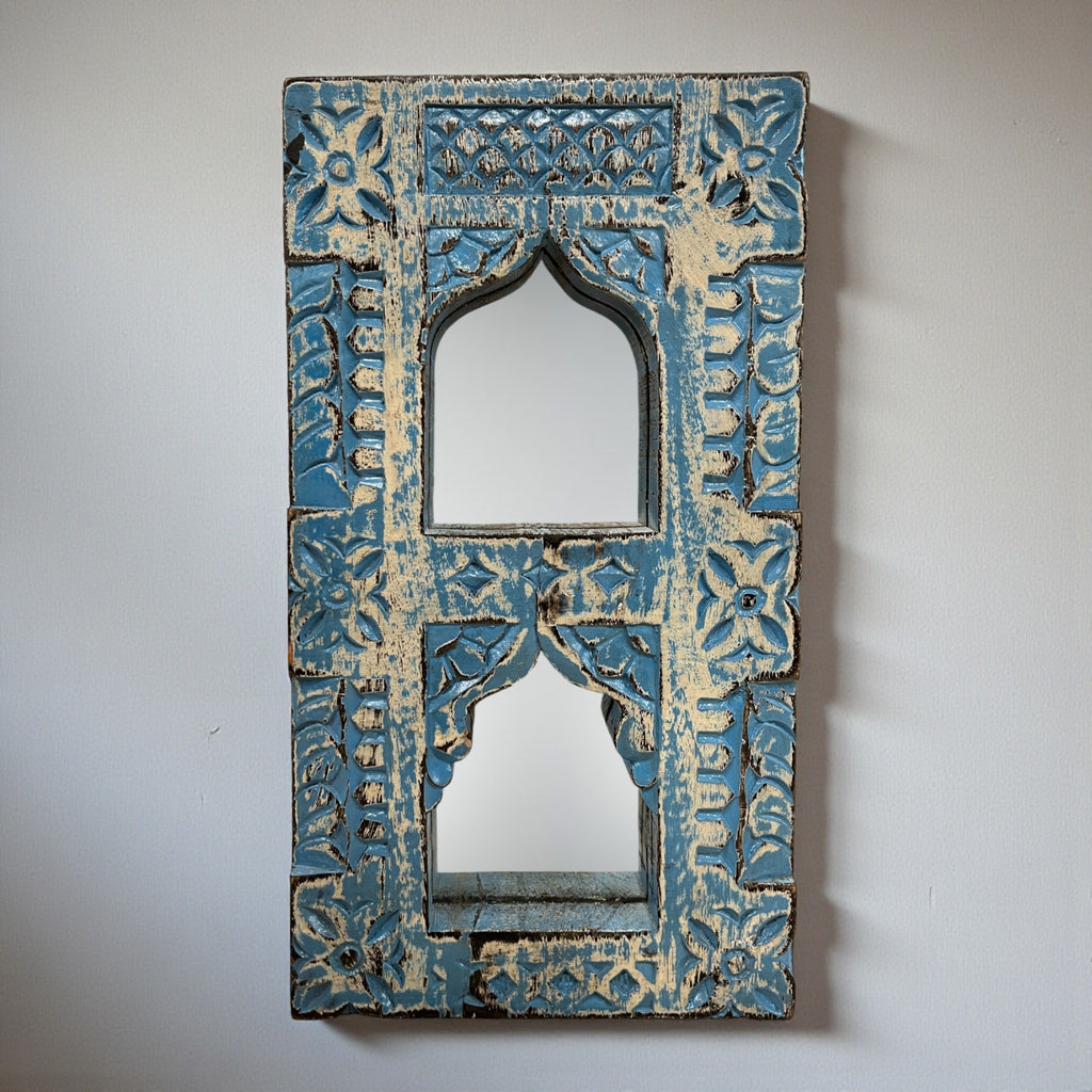 Small Jharokha Mirror (Blue)