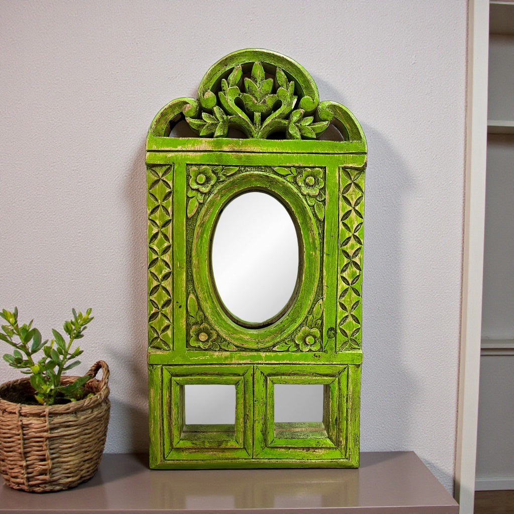 Green Bloom Mirror
