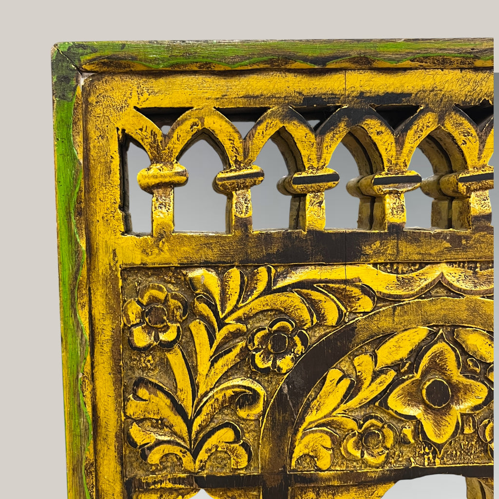 Small Yellow Jharokha Mirror