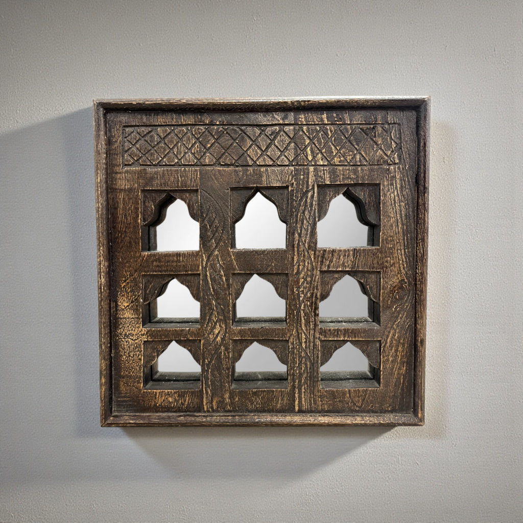 Jaali Charm Mirror - Brown