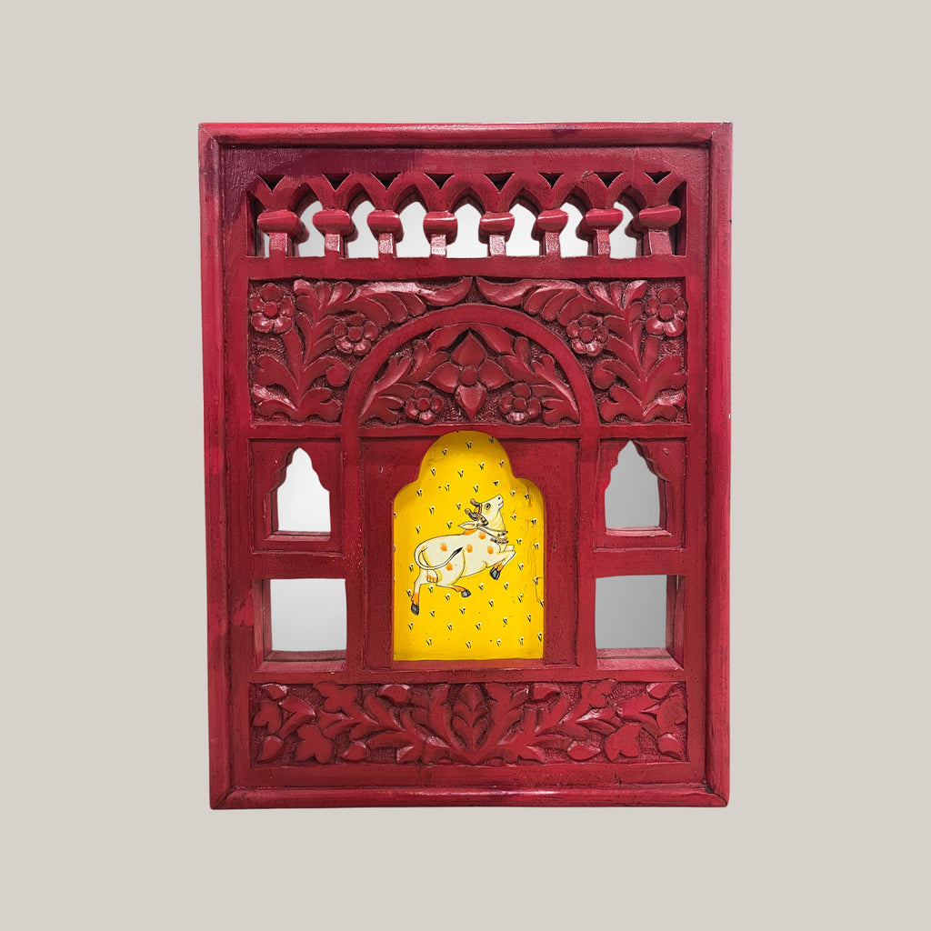 Royal Rajasthani Cow Mirror