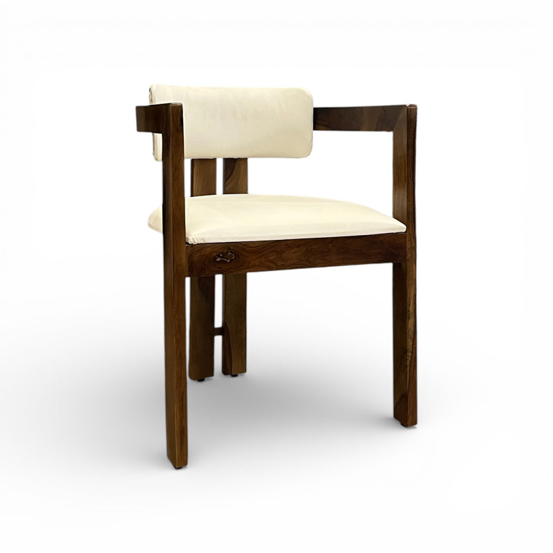 White Curved Chair