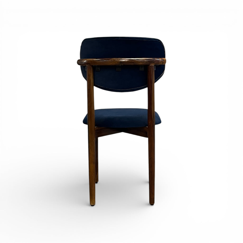 Blue Curved Back Chair