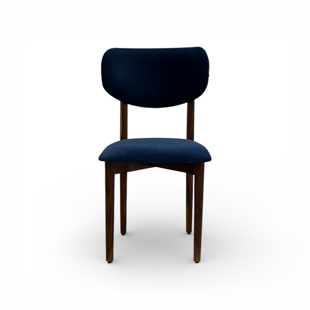 Blue Curved Back Chair