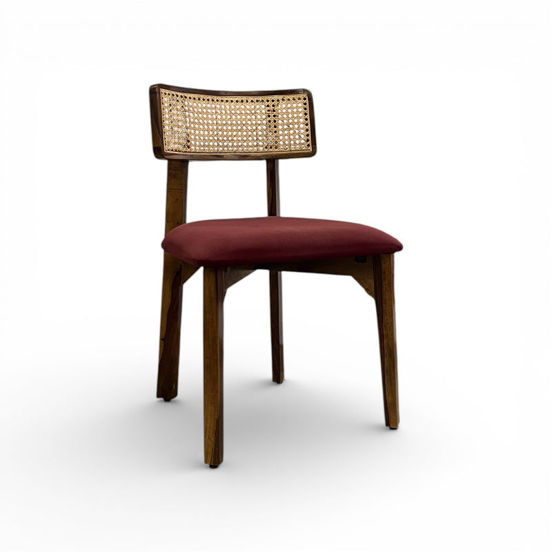 Maroon Rattan Chair