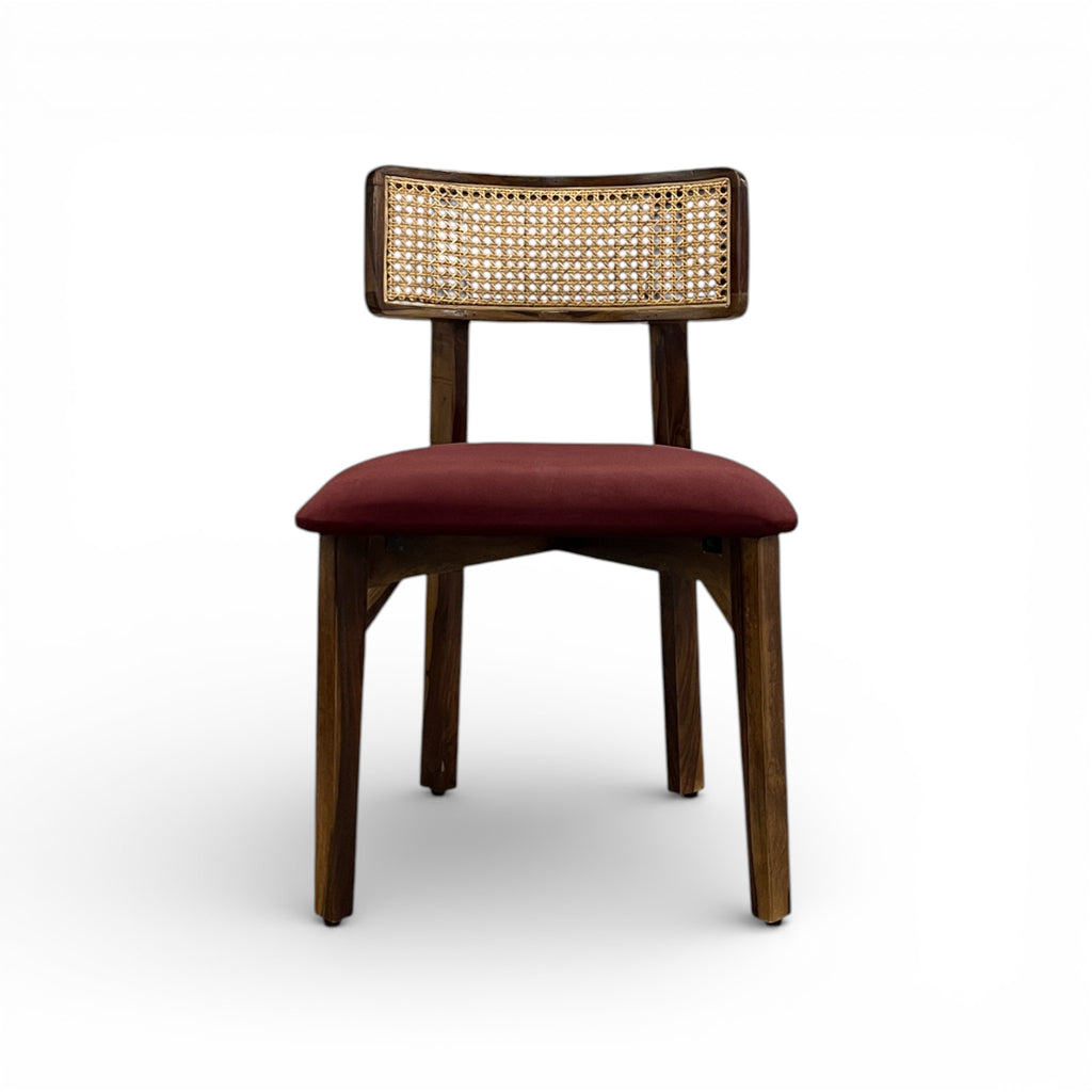 Maroon Rattan Chair