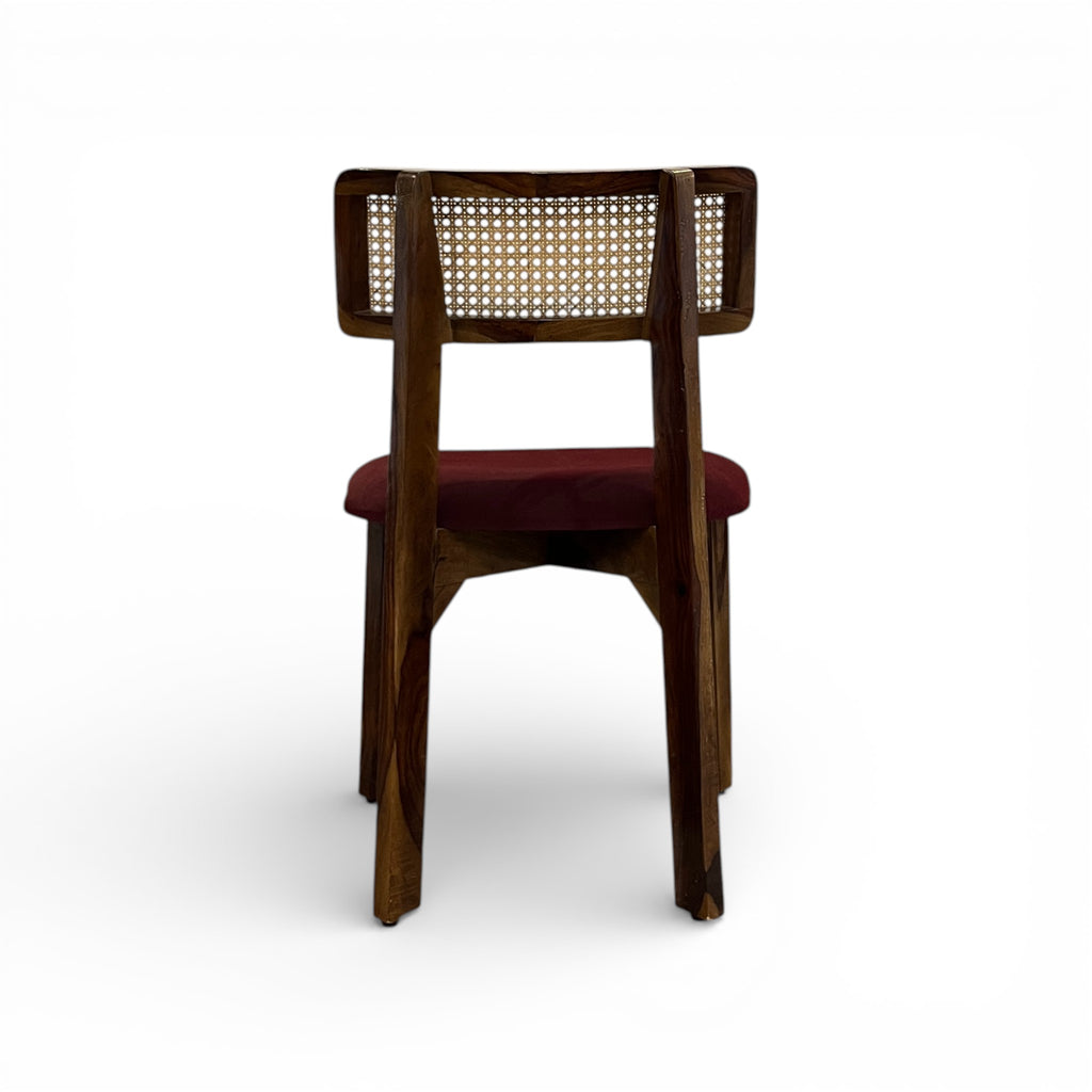 Maroon Rattan Chair
