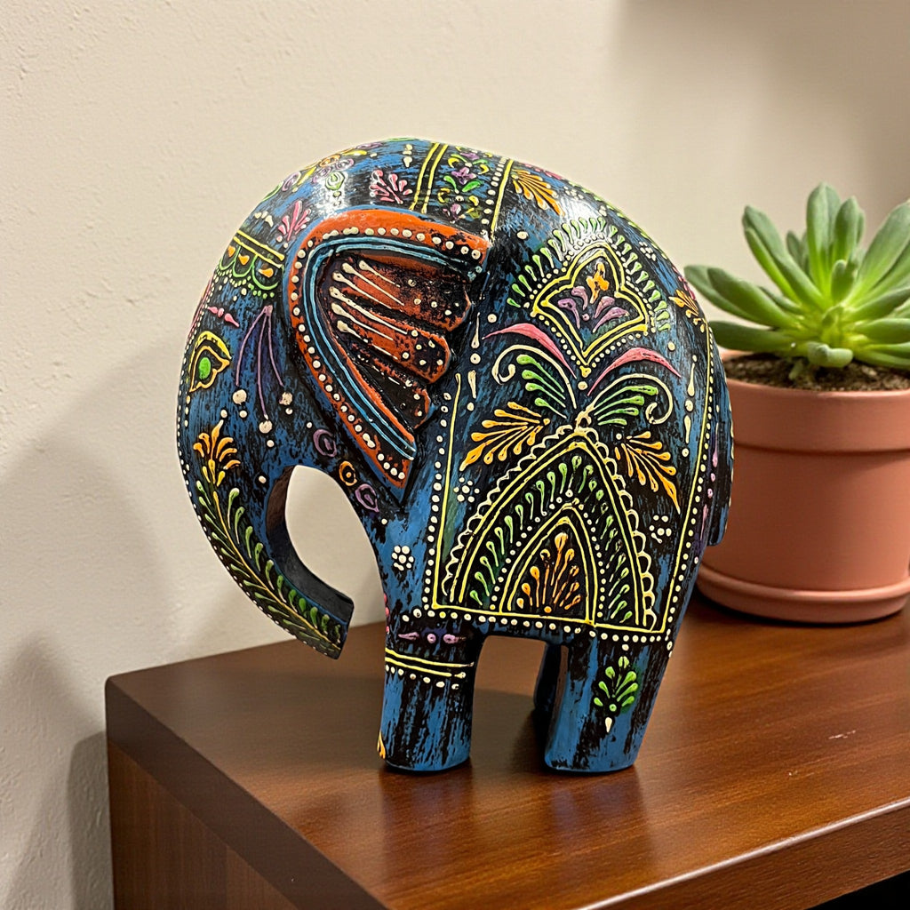 Swayed Elephant - Blue