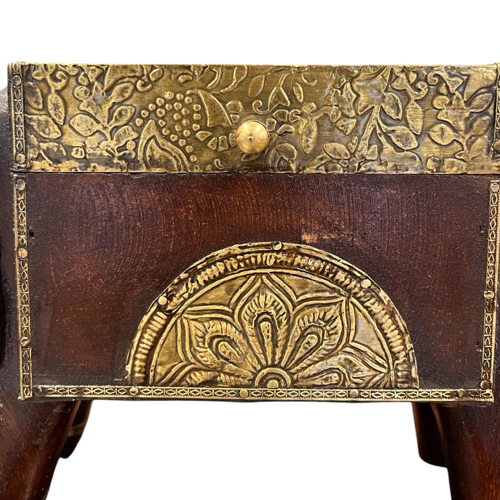 Handcrafted Wooden Elephant Storage Box