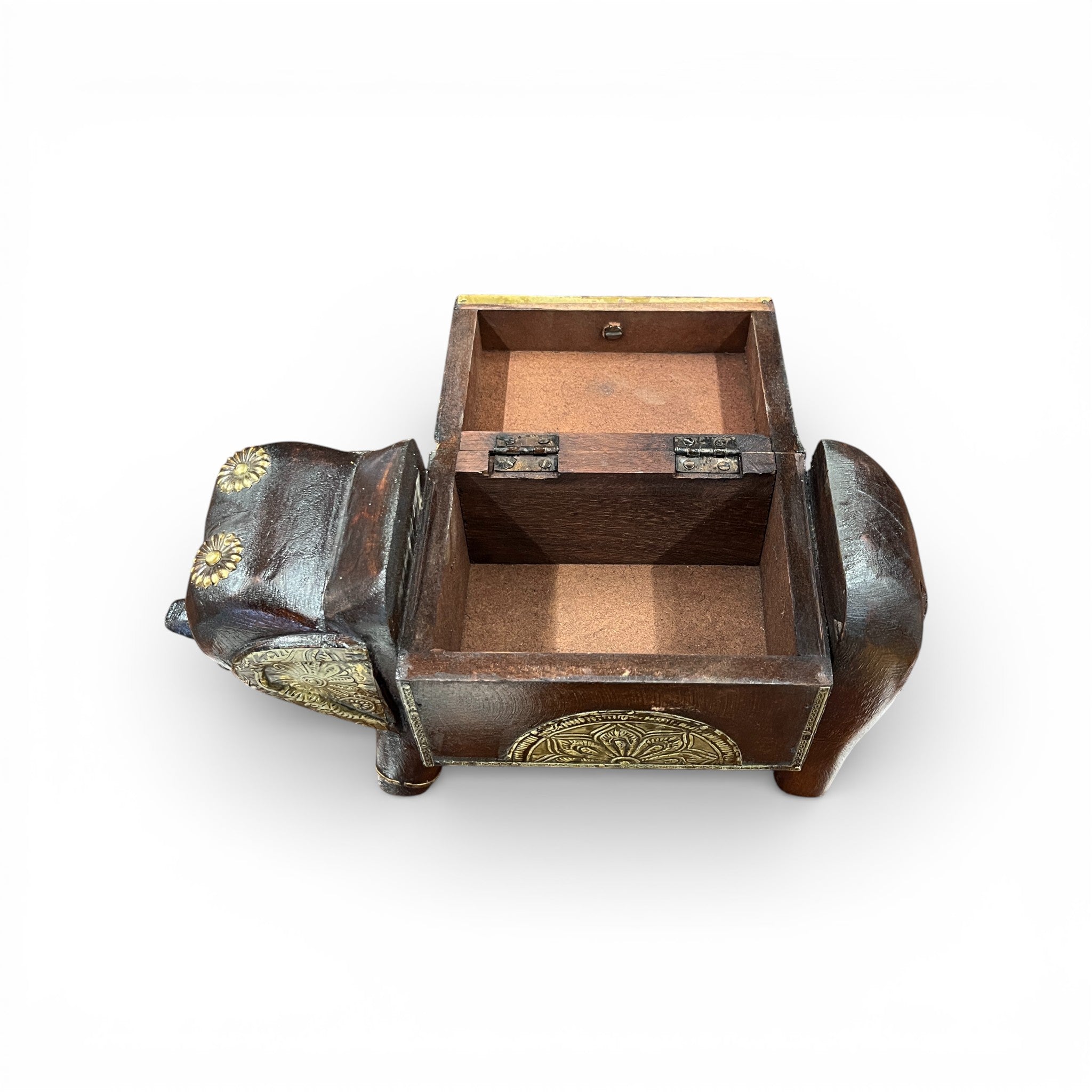 Handcrafted Wooden Elephant Storage Box