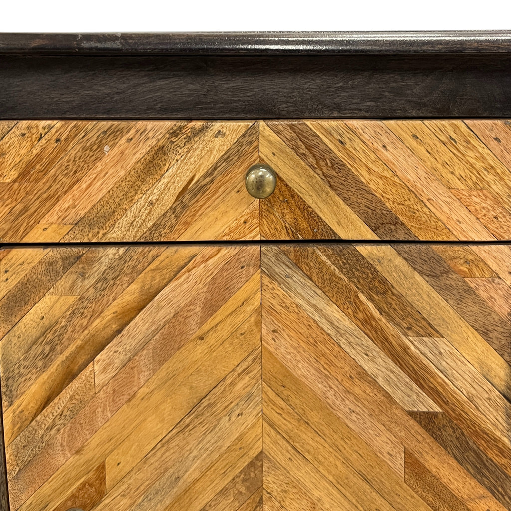 Chevron Charm Wooden Cabinet
