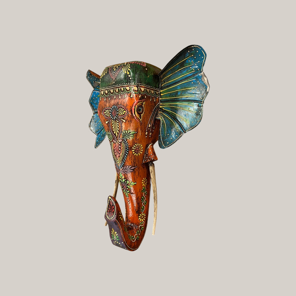 Handcrafted Decorative Elephant Head Wall Art
