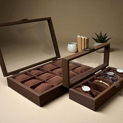 12 Slot Wooden Watch Box