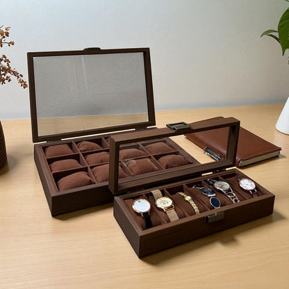 6-Slot Wooden Watch Box