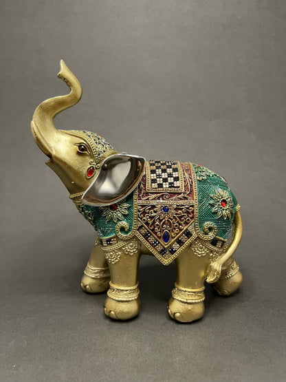 Royal Elephant Figurine Decor