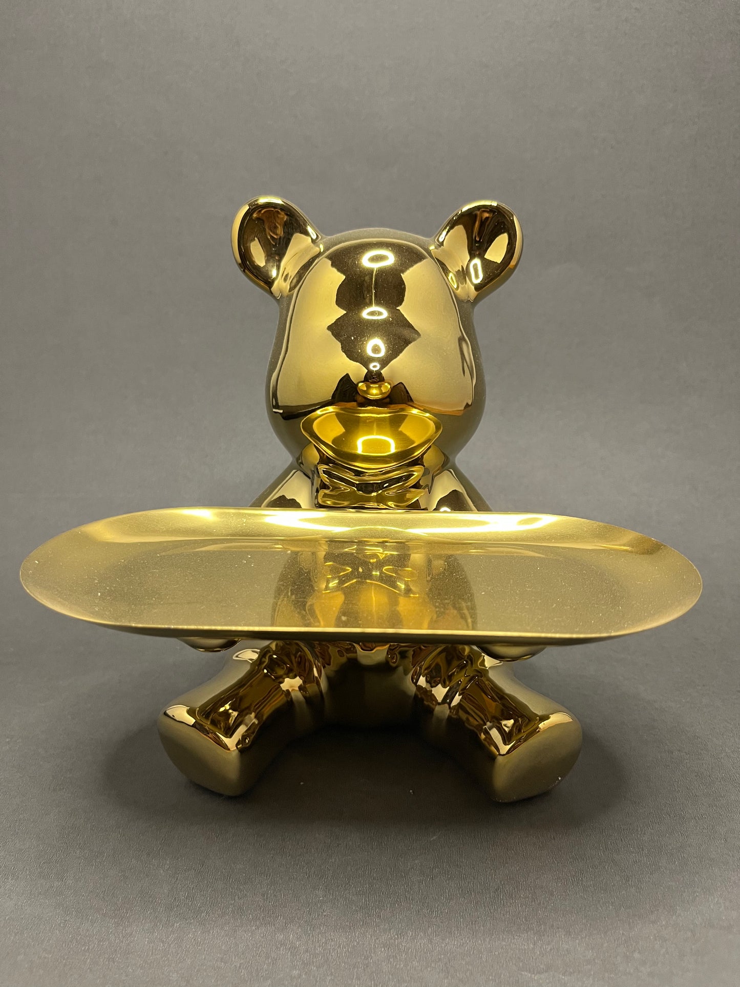 Gold Teddy Bear Tray