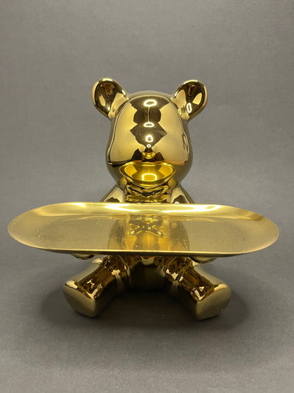 Gold Teddy Bear Tray