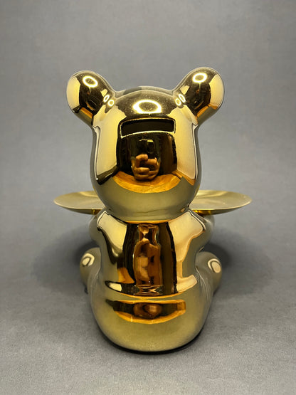 Gold Teddy Bear Tray
