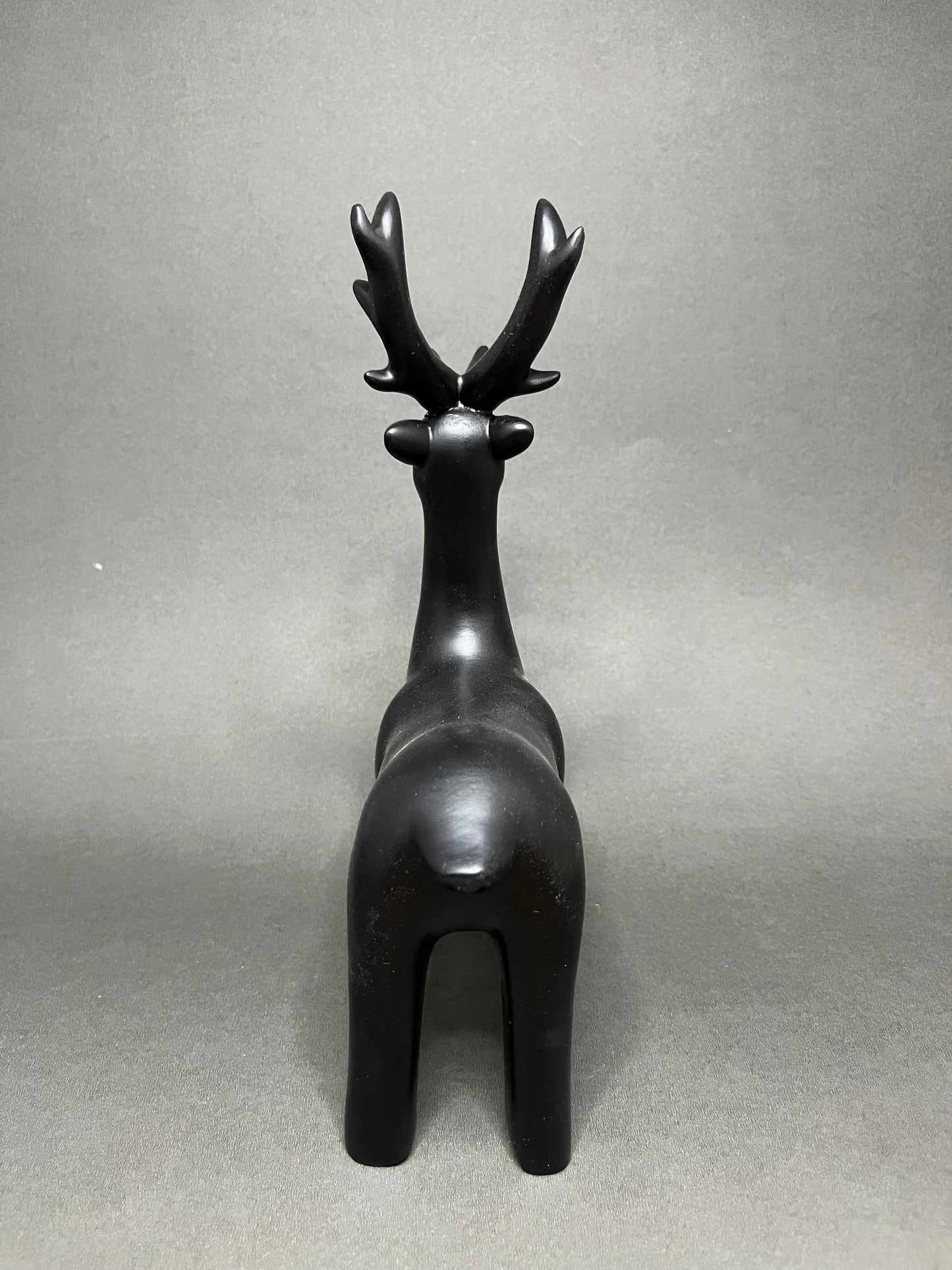 Sleek Black Deer Figurine Set