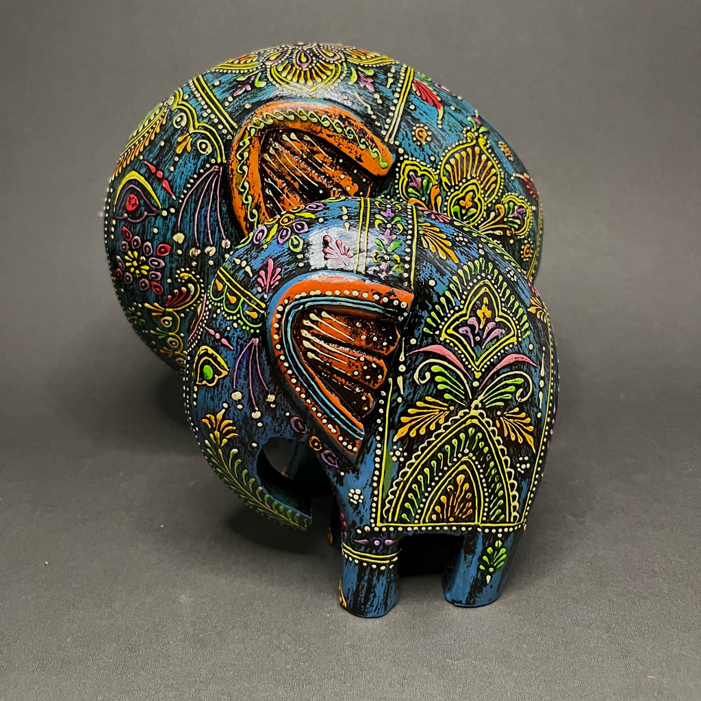 Swayed Elephant - Blue