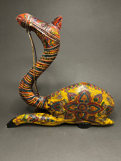 Hand Painted Decorative Camel Figurine - Big