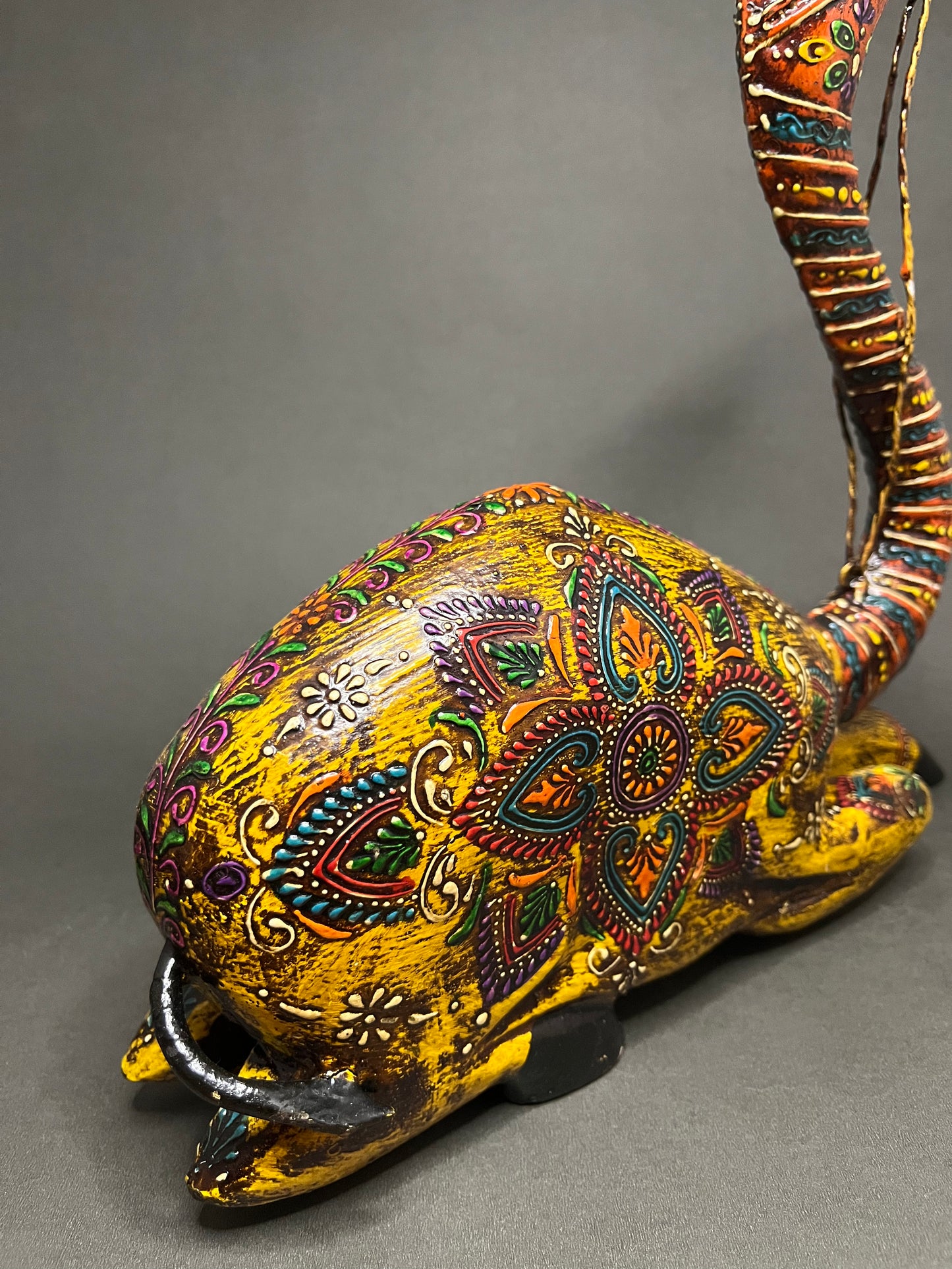 Hand Painted Decorative Camel Figurine - Big