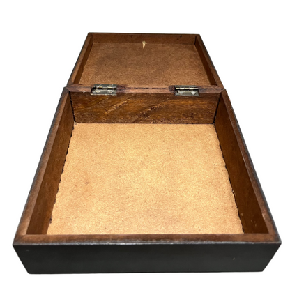 Hand Crafted Wooden Storage Box - 4 Tile