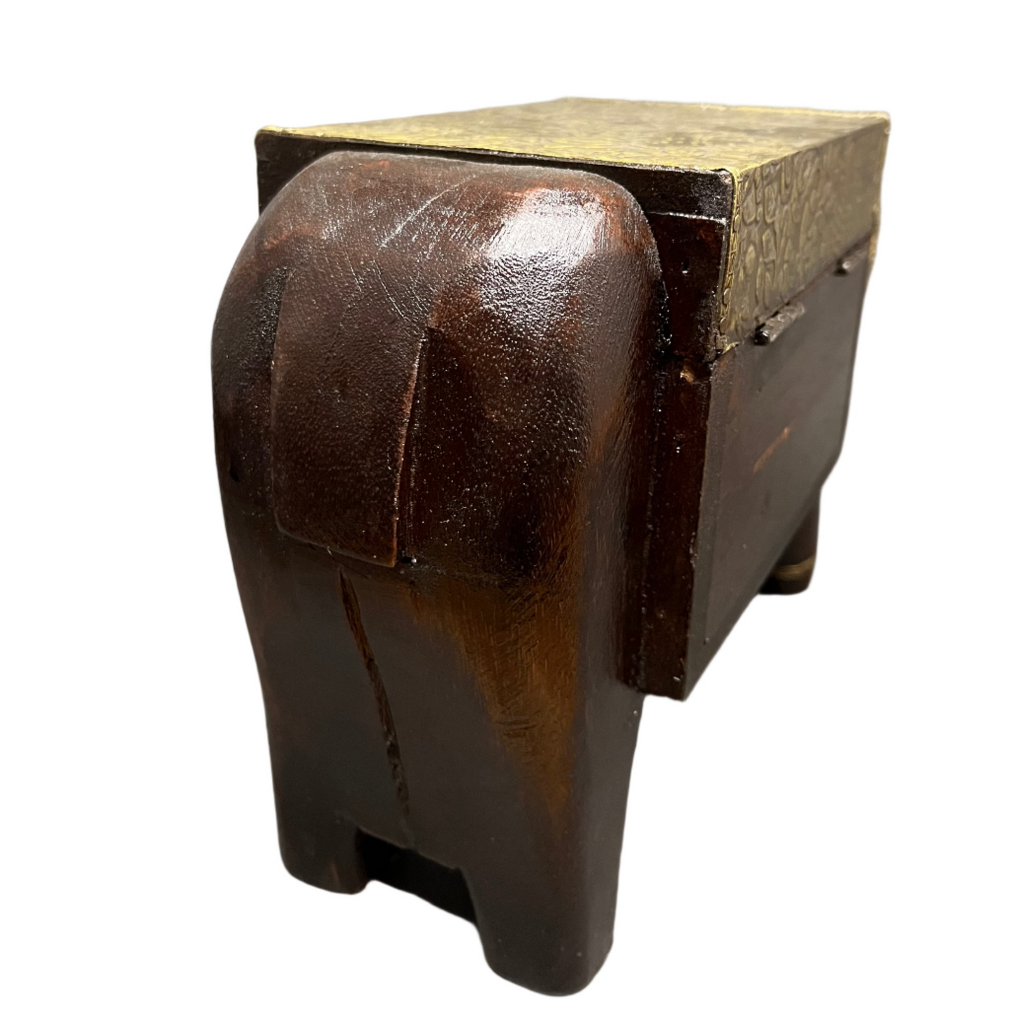 Handcrafted Wooden Elephant Storage Box