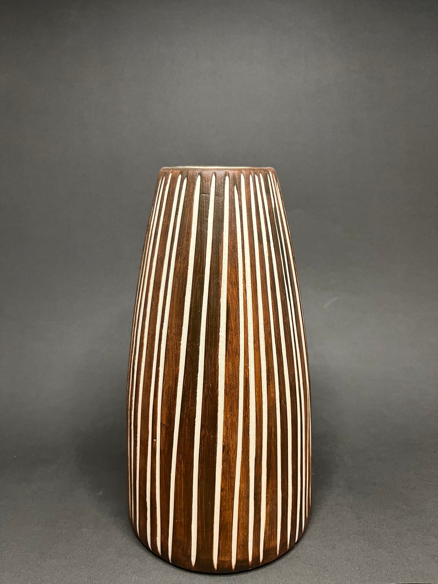 Handcrafted Brown Ceramic Vase