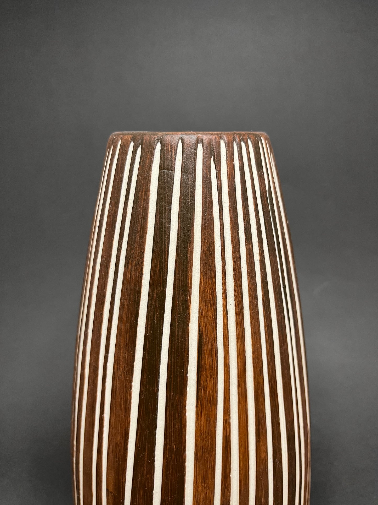 Handcrafted Brown Ceramic Vase