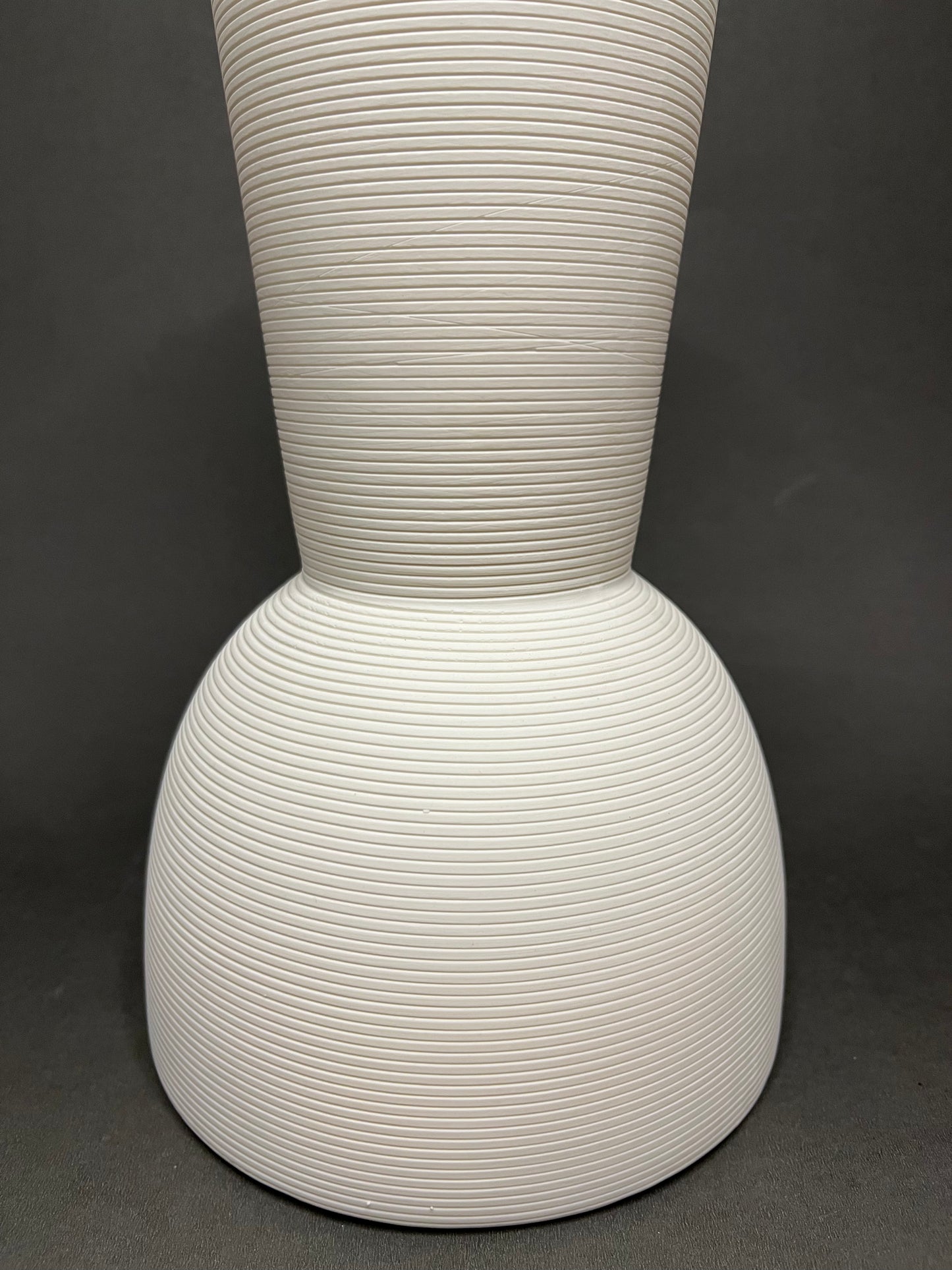 White Geo Vase - Hourglass