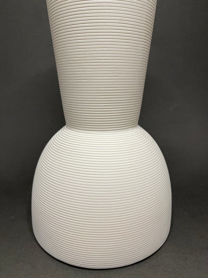 White Geo Vase - Hourglass