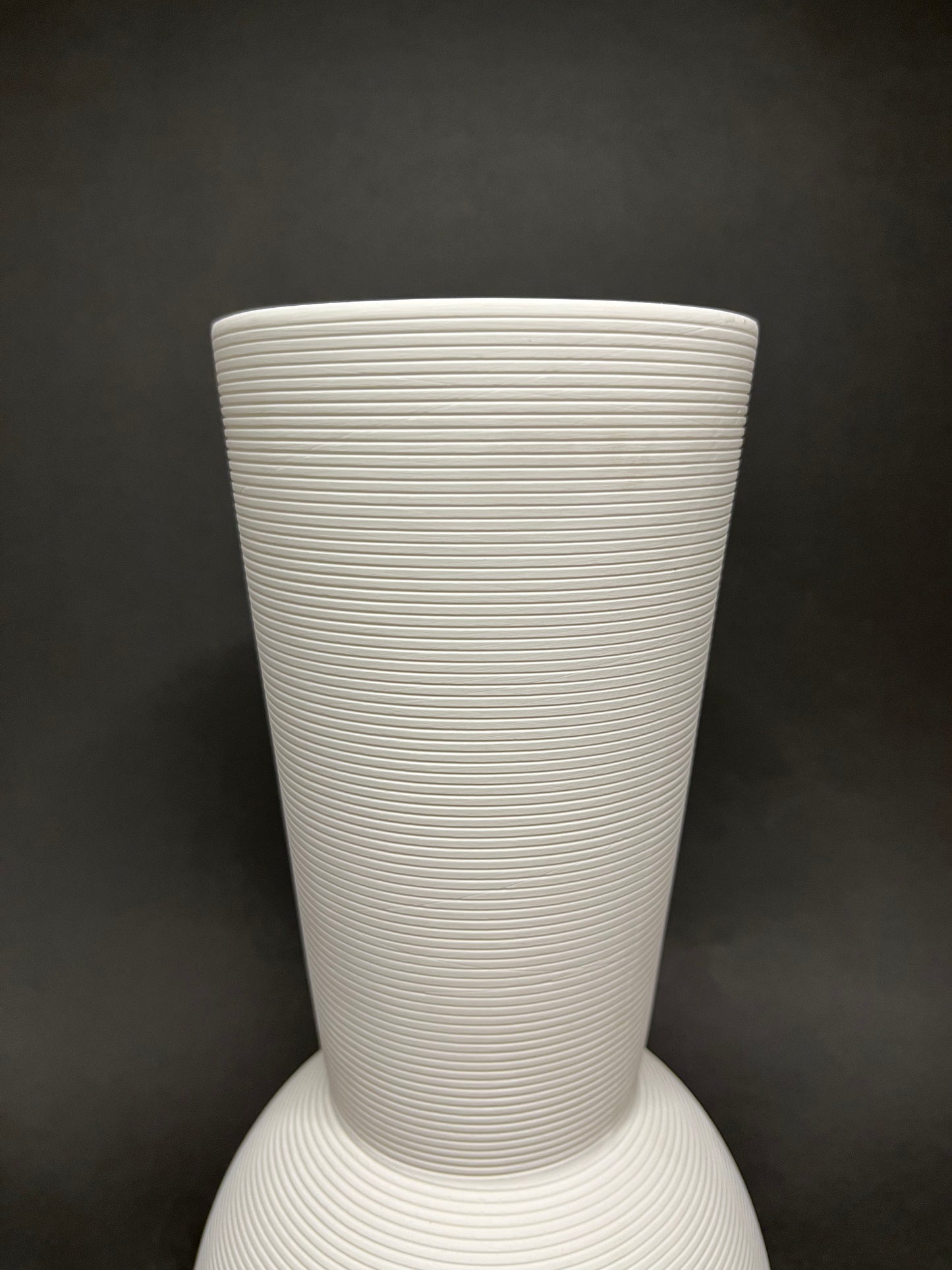 White Geo Vase - Hourglass